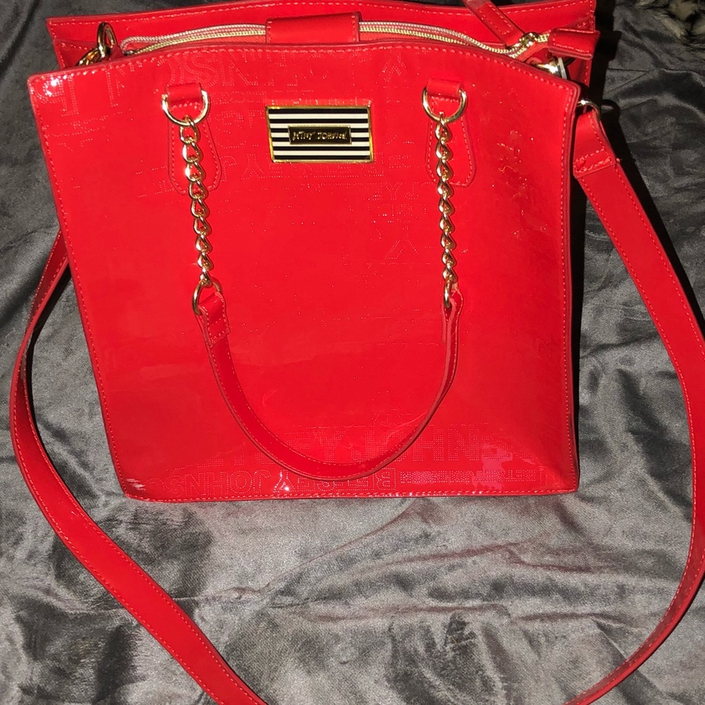 Brand new Besty Johnson fire red tote🔥